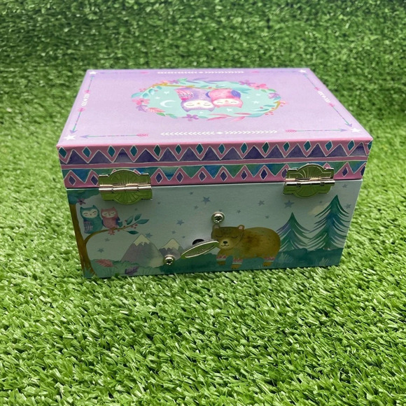 Woodland Animal Musical Jewelry Box, Pink/Purple, NIB - Picture 8 of 13